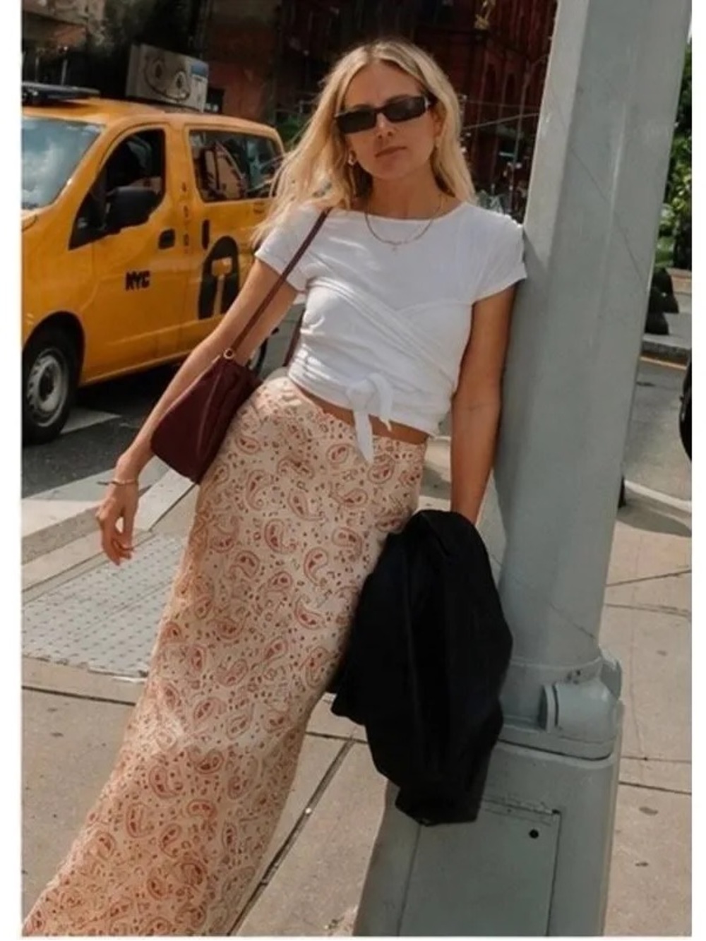 Realisation Par Joni Silk Maxi Skirt in Paisley NWOT - Picture 2 of 8